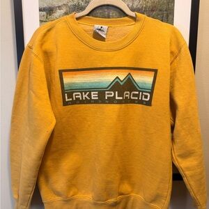 Lake Placid Graphic Yellow Sweater